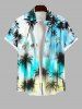 Coconut Tree Ombre Colorblock Print Plus Size Matching Hawaii Beach Outfit For Couples -  