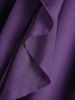 Plus Size Ruffles Trim Twist Crisscross Strapy Cami Dress With Stripes Print Belt - Pourpre  L | US 12