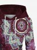 Robe à capuche grande taille à imprimé fleurs tie-dye galaxie et lacets - Noir XS