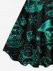 Plus Size Pirate Ship Rudder Fish Cruise Film Style Print Hawaii Tank Dress -  