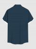 Plus Size Skull Ship Rudder Knife Pirate Costume Print Buttons Pocket Hawaii Shirt For Men -  