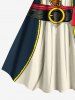 Plus Size Skull Ship Rudder Knife Pirate Costume Print Hawaii Tank Dress -  