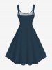 Plus Size Skull Ship Rudder Knife Pirate Costume Print Hawaii Tank Dress -  