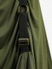 Robe vintage corset 2 en 1 asymétrique à boutons, grande taille - Vert profond 2X | US 18-20