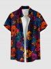 Valentine's Day Colorful Rose Flowers Print Plus Size Matching Outfit For Couples -  