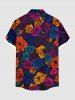Valentine's Day Colorful Rose Flowers Print Plus Size Matching Outfit For Couples -  