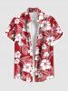 Hibiscus Flowers Tropical Leaf Print Plus Size Matching Hawaii Beach Outfit For Couples -  