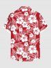 Hibiscus Flowers Tropical Leaf Print Plus Size Matching Hawaii Beach Outfit For Couples -  