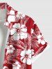 Hibiscus Flowers Tropical Leaf Print Plus Size Matching Hawaii Beach Outfit For Couples -  