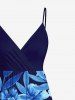 Flowers Leaf Print Plus Size Matching Hawaii Beach Outfit For Couples -  