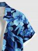 Flowers Leaf Print Plus Size Matching Hawaii Beach Outfit For Couples -  