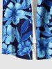 Flowers Leaf Print Plus Size Matching Hawaii Beach Outfit For Couples -  