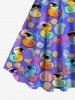 Robe débardeur hawaïenne grande taille à imprimé canards et noix de coco - Pourpre  XXS