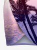 Plus Size Coconut Tree Seascape Ombre Print Convertible Hawaii Beach Cover -  