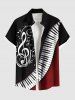 Piano Music Symbol Print Plus Size Matching Hawaii Beach Outfit For Couples -  
