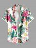 Tropical Flowers Leaf Print Plus Size Matching Hawaii Beach Outfit For Couples -  