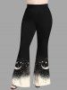 Galaxy Moon Star Tassel Print Plus Size Matching Set -  