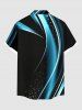 Plus Size Cross Musical Notes Galaxy Light Beam Print Buttons Pocket Hawaii Shirt For Men -  