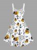 Plus Size Ducks Pirate Anchor Ship Rudder Cruise Print Hawaii Tank Dress -  