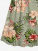 Robe débardeur trapèze grande taille à imprimé floral tropical et hibiscus, style hawaïen, cache-cœur - Vert clair 6X