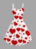 Ensemble assorti grande taille à imprimé cœur pour la Saint-Valentin, pour couples - Rouge 