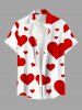 Ensemble assorti grande taille à imprimé cœur pour la Saint-Valentin, pour couples - Rouge 