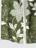 Chemise hawaïenne grande taille à imprimé floral et feuilles, boutons et poche pour homme - Vert 5XL