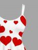Robe débardeur imprimée cœur grande taille pour la Saint-Valentin - Rouge M