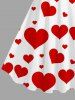 Robe débardeur imprimée cœur grande taille pour la Saint-Valentin - Rouge 5X