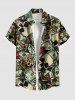 Skull Dollar Diamond Print Plus Size Matching Hawaii Beach Outfit For Couples -  