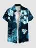 Hibiscus Flower Tropical Leaf Print Plus Size Matching Hawaii Beach Outfit For Couples -  