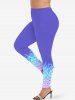 Galaxy Ombre Sparkling Sequin Glitter 3D Print Plus Size Matching Set -  
