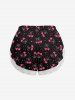 Valentine's Day Bowknot Heart Print Plus Size Matching Pajama Set -  