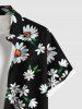 Daisy Flowers Print Plus Size Matching Hawaii Beach Outfit For Couples -  