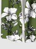 Chemise hawaïenne grande taille pour homme, à imprimé feuilles d'hibiscus, boutons et poche. - Vert S