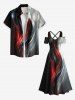 Plus Size Galaxy Curve Colorblock Glitter 3D Print Cold Shoulder Crisscross Maxi Dress -  