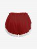 Plus Size Valentine's Day Solid Color Lace Trim Slip Pajama Shorts -  