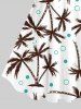 Robe débardeur hawaïenne à imprimé ronds de cocotiers grande taille - Blanc 2X
