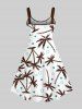Robe débardeur hawaïenne à imprimé ronds de cocotiers grande taille - Blanc 2X