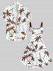 Robe débardeur hawaïenne à imprimé ronds de cocotiers grande taille - Blanc 2X