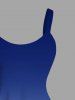 Plus Size Coconut Tree Sailboat Ombre Print Hawaii Tank Dress -  