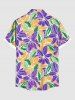 Colorful Hibiscus Flower Print Plus Size Matching Hawaii Beach Outfit For Couples -  