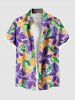Colorful Hibiscus Flower Print Plus Size Matching Hawaii Beach Outfit For Couples -  
