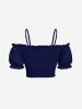Ensemble de plage hawaïen assorti grande taille à imprimé fleurs d'hibiscus pour couples - Bleu Marine 