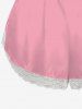 Plus Size Valentines Solid Lace Trim Pajama Shorts -  