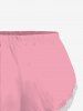 Plus Size Valentines Solid Lace Trim Pajama Shorts -  