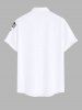 Chemise à poches boutonnées grande taille pour homme, imprimé de branches de vigne fleuries, style hawaïen dégradé. - Blanc S