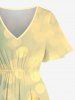 Coconut Tree Ombre Print Plus Size Matching Hawaii Beach Outfit For Couples -  