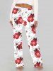 Hibiscus Flower Print Plus Size Matching Hawaii Set -  