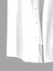 Chemise hawaïenne grande taille à imprimé floral et feuilles, boutons et poche pour homme - Blanc L